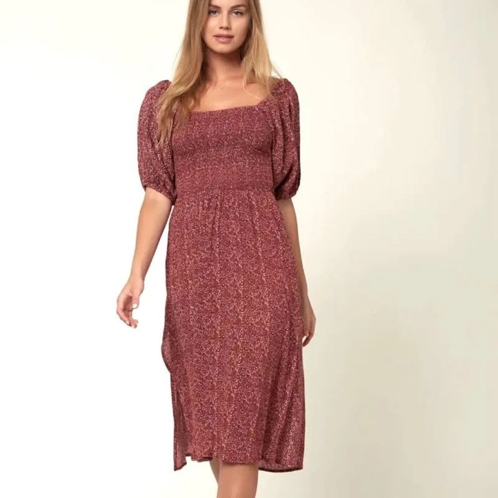 O’Neill Ruched Midi Dress